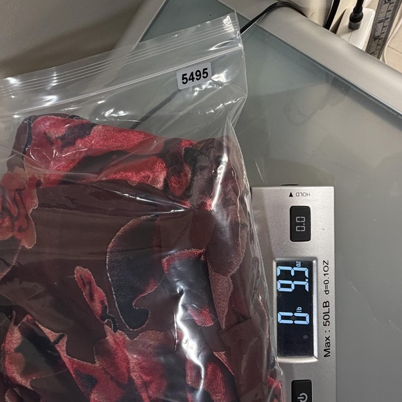 Showpo Aletha Dress Womens 4 Red Floral Velvet Cowl Neck Maxi Slip Formal NWT - Picture 12 of 12